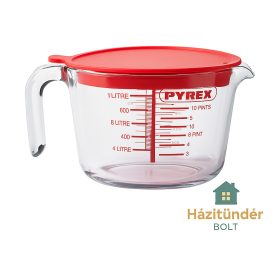 Mércés üveg kiöntő 1 l fedővel