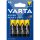 Varta Superlife Power AA LR6 1,5 V féltartós alkáli elem 4 db.