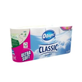 Ooops! toalett papír 3 rétegű 8 tekercs Sensitive