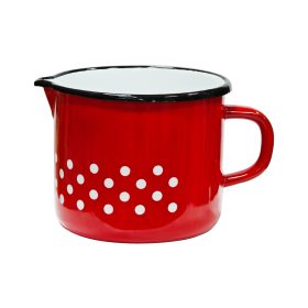 Füles kiöntő 1,5 l piros pettyes