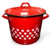 Fazék+fedő pöttyös 10 L. 