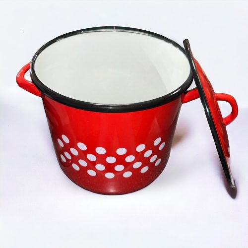 Fazék+fedő pöttyös 10 L. 