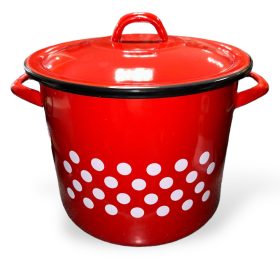 Fazék+fedő pöttyös 15 L. 