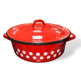 Lábas+fedő pöttyös 5,5 L. 