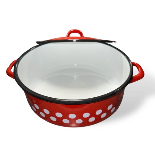 Lábas+fedő pöttyös 5,5 L. 