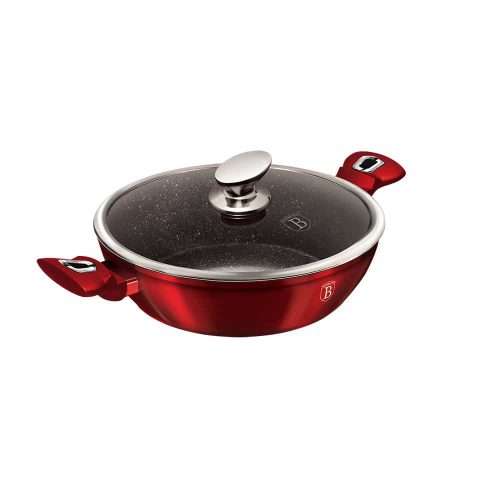 Alacsony lábas üveg fedővel 4,9 l Berlinger Haus Burgundy