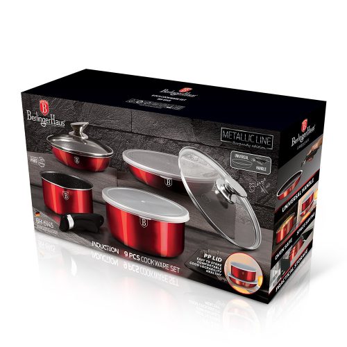 9 részes edénykészlet Berlinger Haus Burgundy