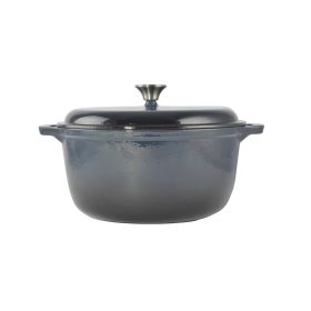 Zománcozott öntöttvas lábas 7 l acélkék