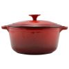 Zománcozott öntöttvas lábas 3,2 l piros