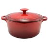 Zománcozott öntöttvas lábas 3,2 l piros