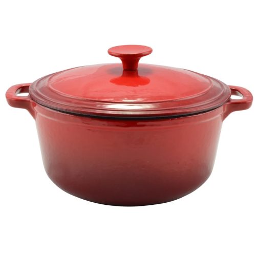 Zománcozott öntöttvas lábas 3,2 l piros