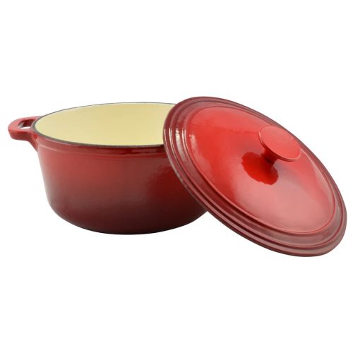 Zománcozott öntöttvas lábas 3,2 l piros