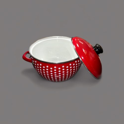 Zománcozott lábas fedővel 20 CM. 3,8 L. 