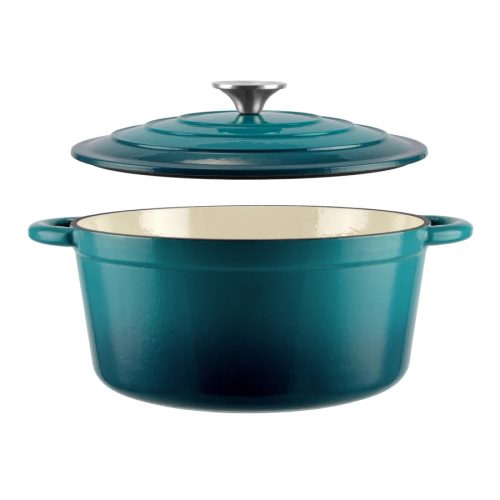 Zománcozott öntöttvas lábas 6 l türkiz