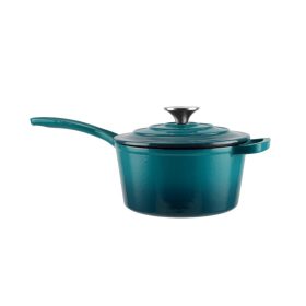 Zománcozott öntöttvas nyeles lábas 1,9 l türkiz