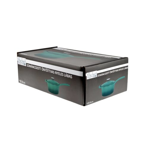 Zománcozott öntöttvas nyeles lábas 1,9 l türkiz