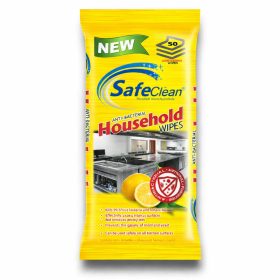   SafeClean antibakteriális háztartási törlőkendő 50db Lemon