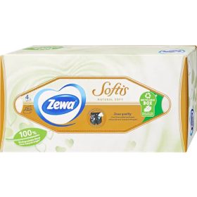 Zewa Softis papír zsebkendő 4 rétegű 100 db. dobozos