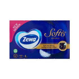   Zewa Softis papír zsebkendő 4 rétegű 6x9 db. Illatmentes 