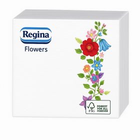 Regina Flowers, 1 rétegű szalvéta 33x33 - 45 db.
