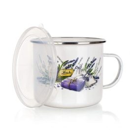 Bögre fedéllel 1,4 l levendulás