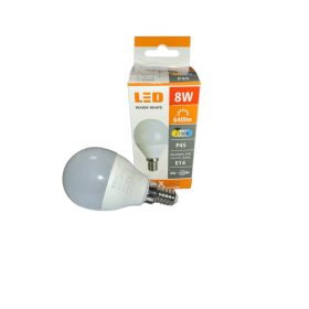 TRIXLINE LED GÖMB IZZÓ E14 8W 640LUMEN 2700K