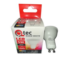 Q-TeC GU10 LED IZZÓ 5W, 400 LUMEN 2700K